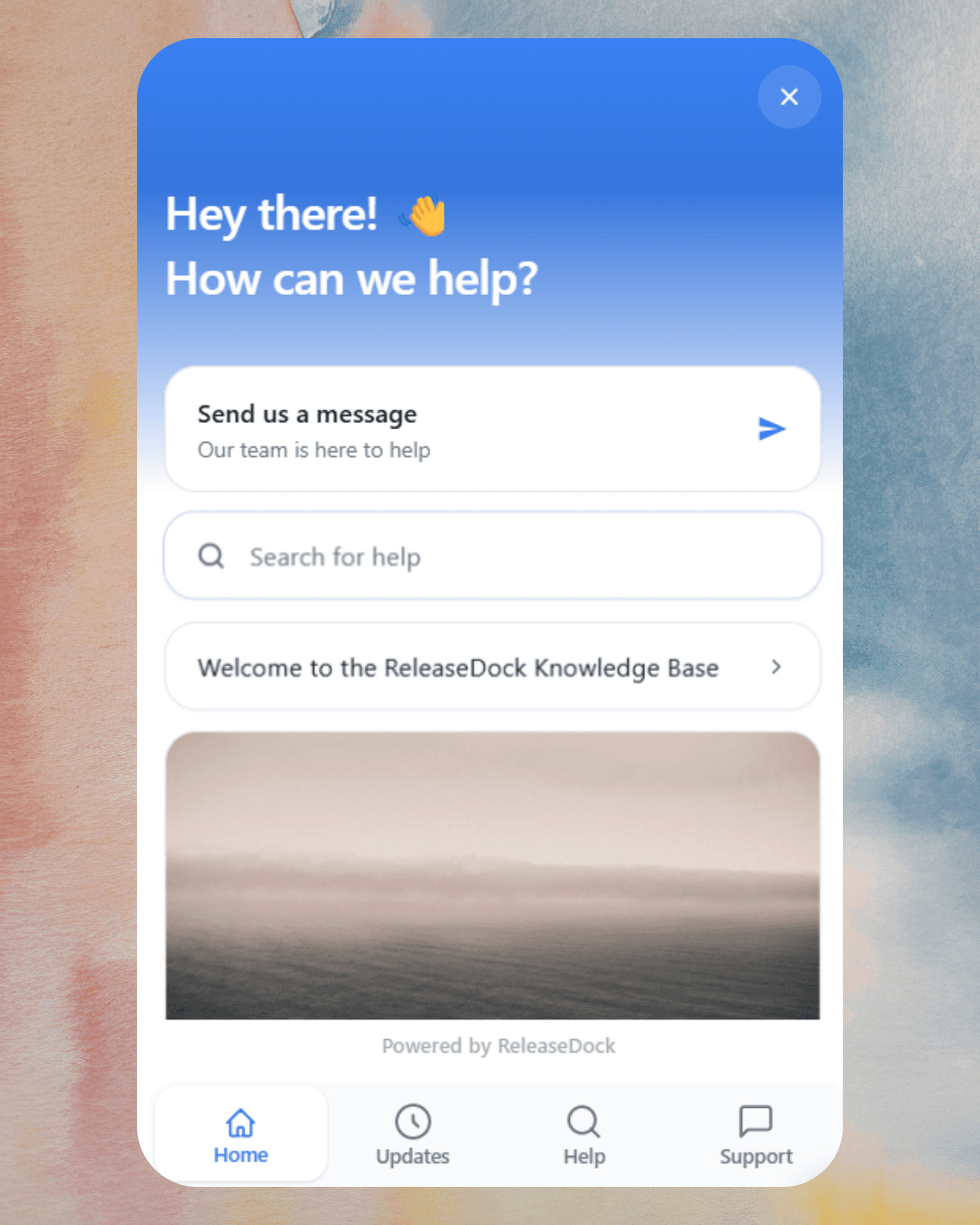 ReleaseDock widget embedded on a website