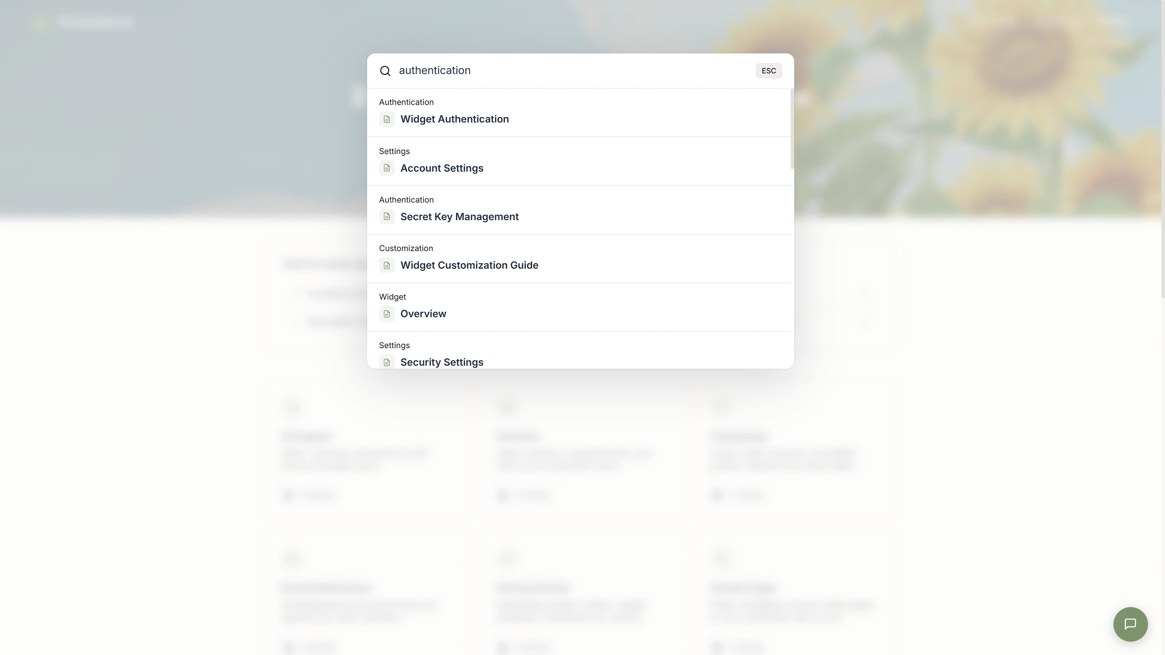 Full-text search on a ReleaseDock hosted help center returning ranked results